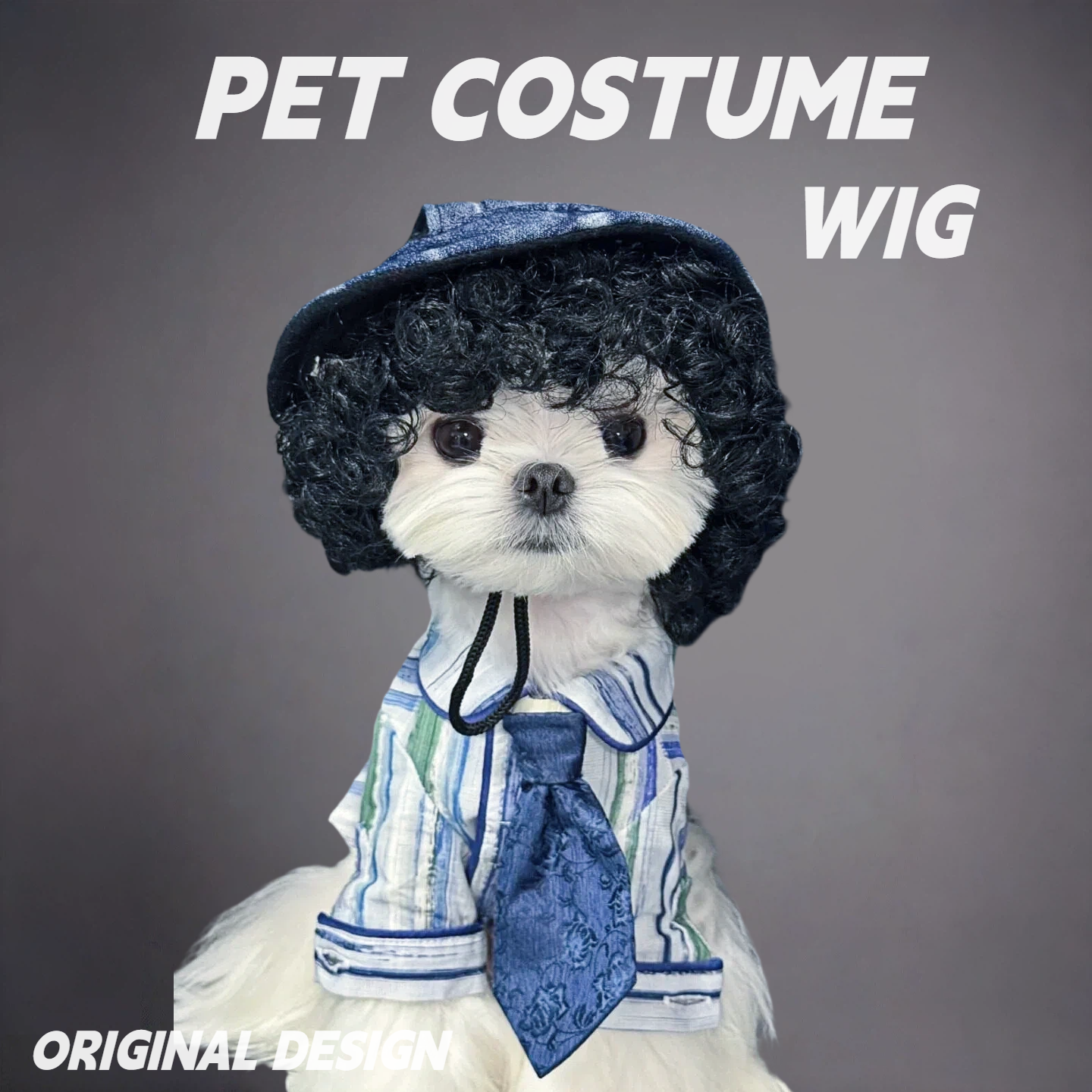 Pet Afro Wig for Dogs & Cats – Funny Curly Explosion Hair Costume for Cute Photos & Dress-Up