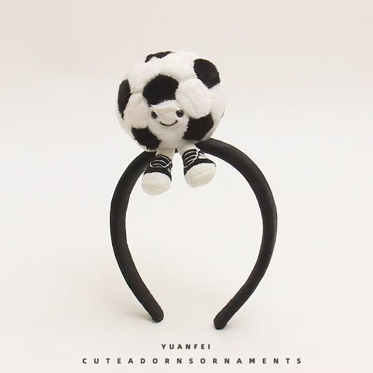 Creative Football Headband, Cute Cartoon Hair Accessory, Fun Headband for Sports Day & Photo Props