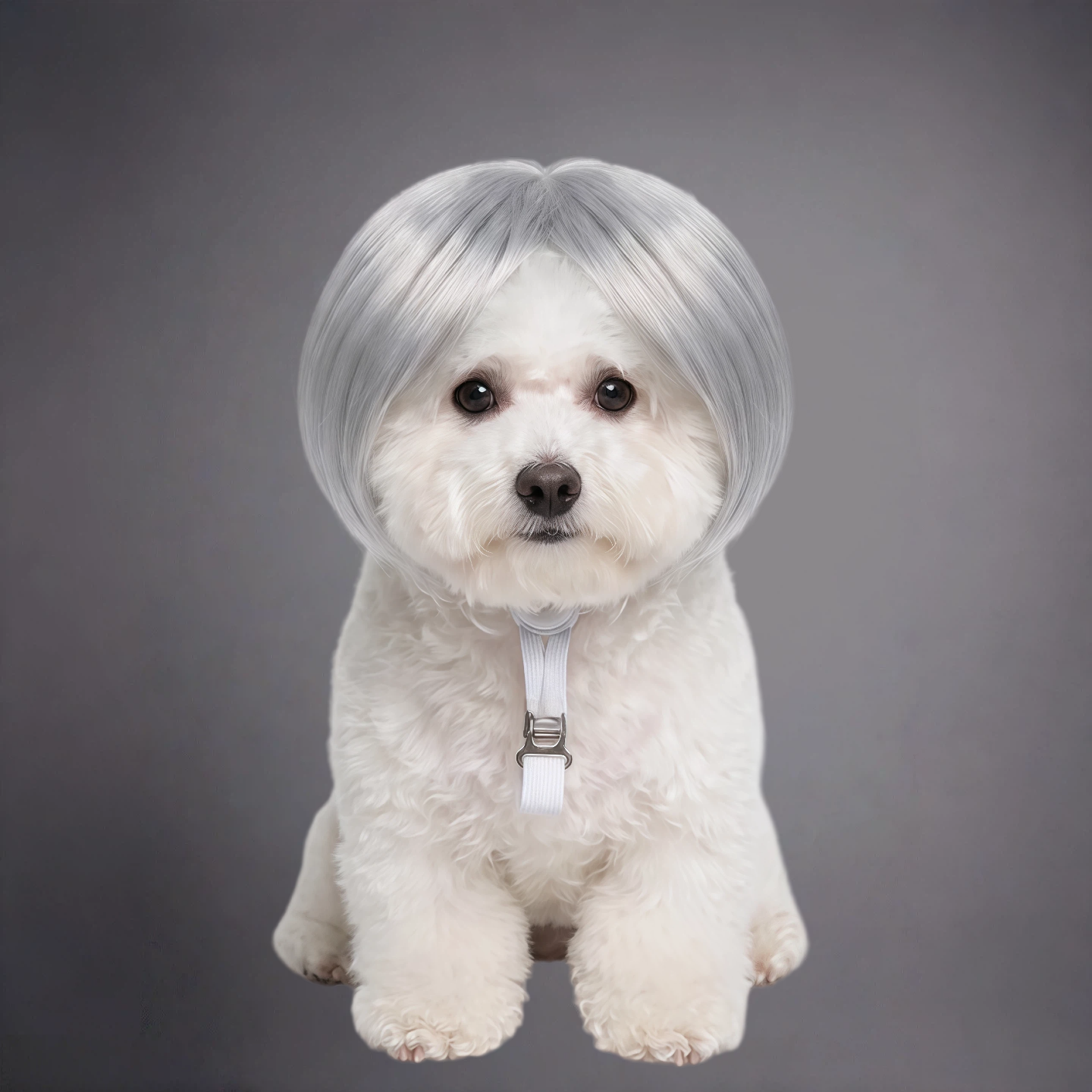 Pet Bob Wig for Dogs & Cats – Funny Short Hair Costume Hairpiece for Cute Photos & Dress-Up