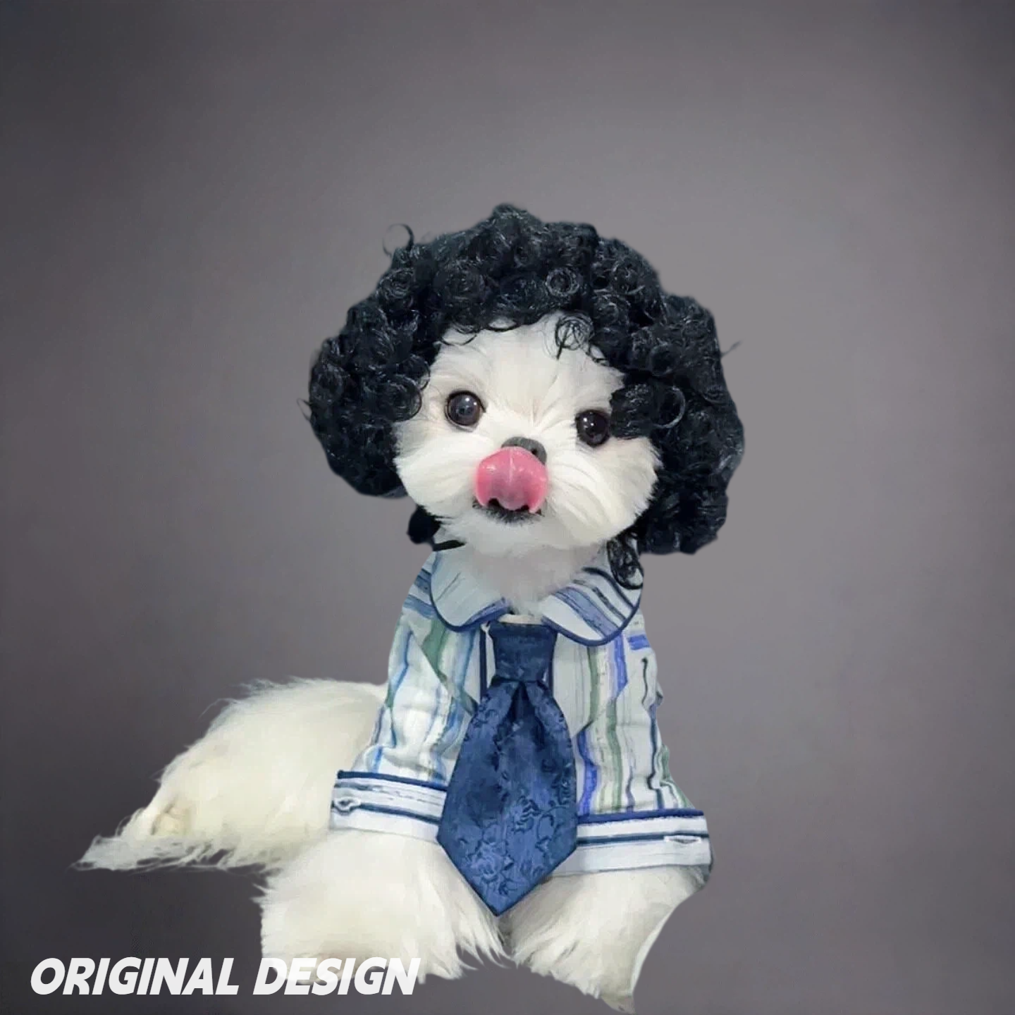 Pet Afro Wig for Dogs & Cats – Funny Curly Explosion Hair Costume for Cute Photos & Dress-Up
